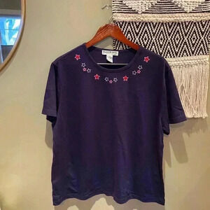 90s Y2K FOURTH OF JULY AMERICA USA EMBROIDERED TOP